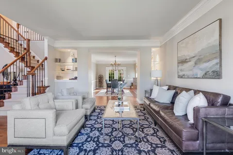 a view of an empty room and a window