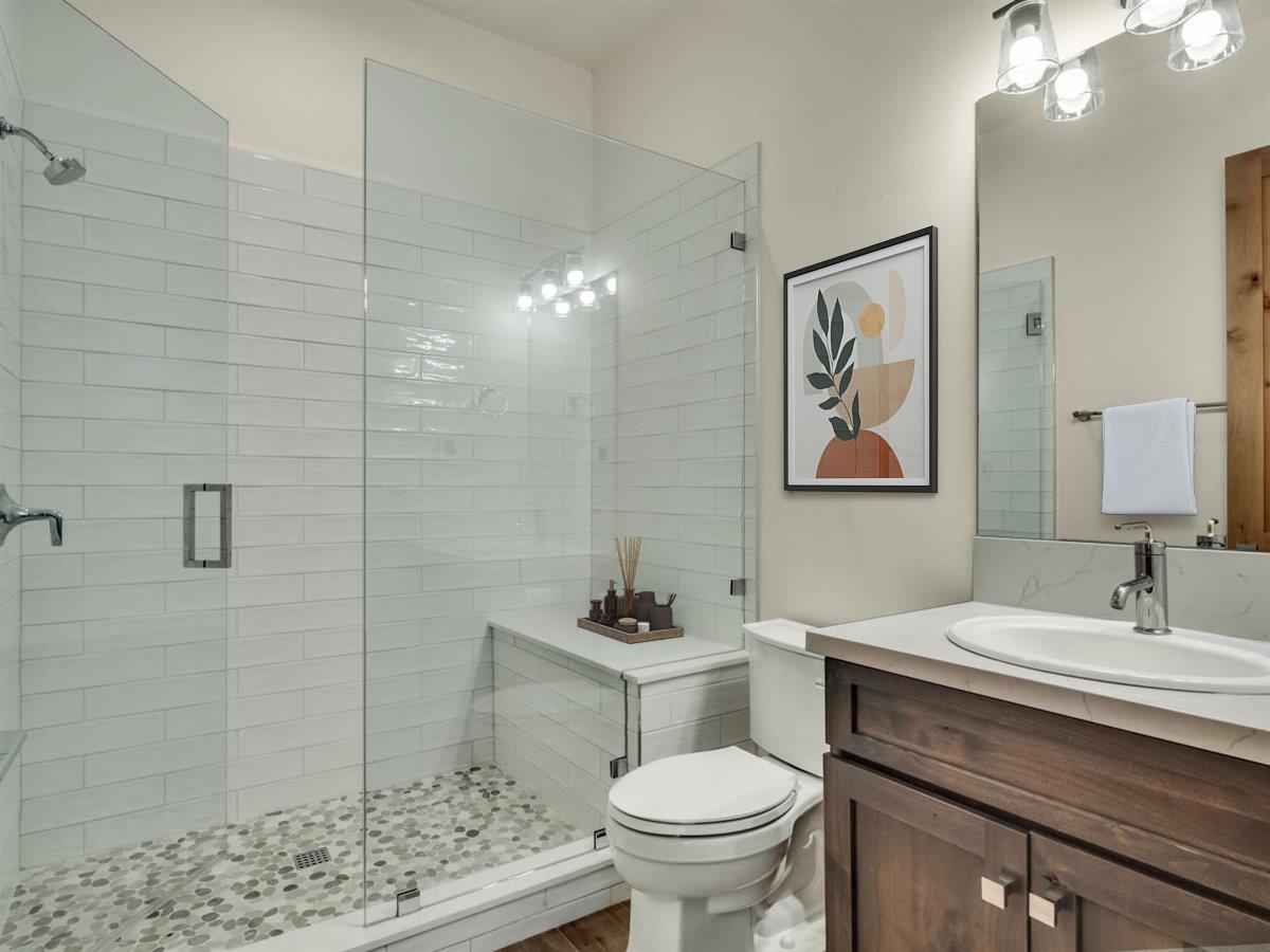 11643 McClintock Loop, Unit 3 Truckee, CA 96161 - Photo 8 of 21 a bathroom with a sink toilet and shower