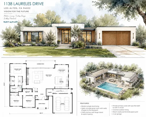 $4,698,000 | 1138 Laureles Drive, Los Altos, CA 94022