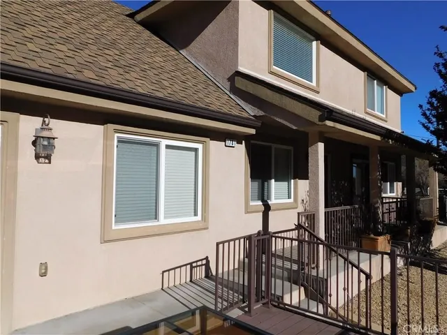 a view of a house with a balcony