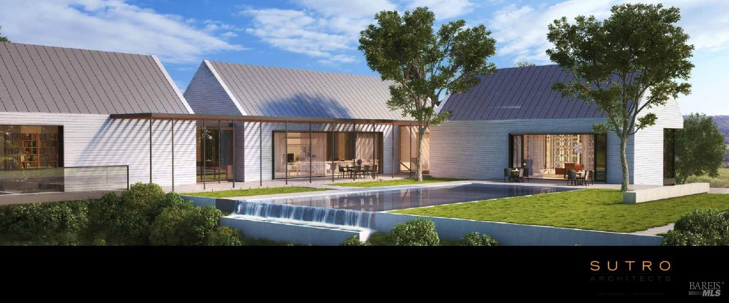 5566 Highway 128 Geyserville, CA 95441 - Photo 9 of 39 Rendering by Sutro Architects for conceptual 4 bedroom home at the additional building site which is approved for a 4 bedroom septic system.