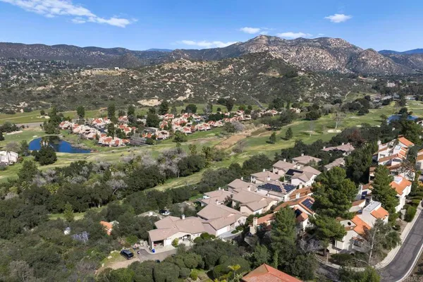 a view of city and mountain
