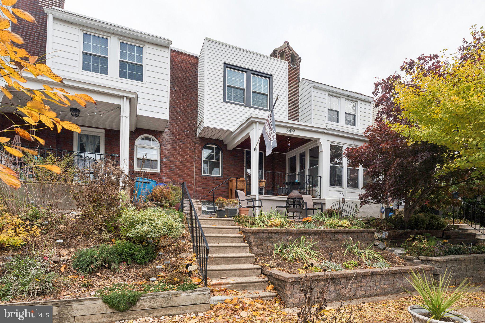 a front view of a building with street view