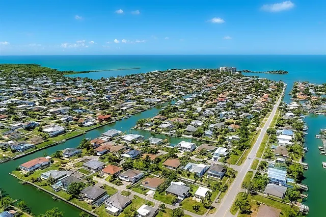 an aerial view of multiple house