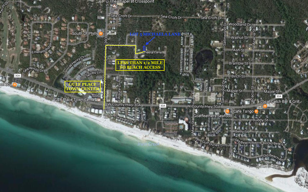 Lot 5 Michaela Lane Santa Rosa Beach, FL 32459 - Photo 2 of 3 AERIAL_LOT 5 MICHAELA LANE