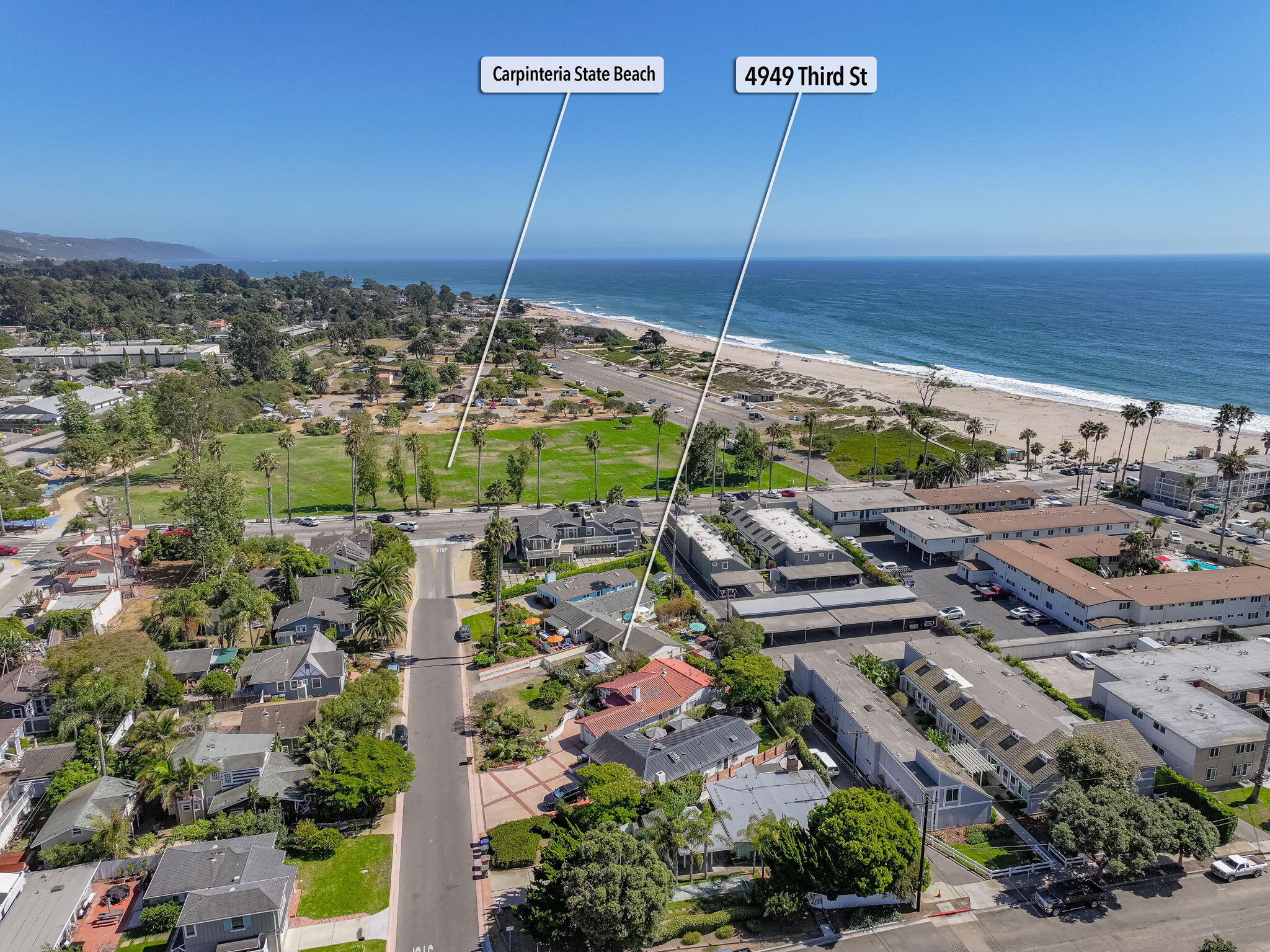 4949 3rd Street Carpinteria, CA 93013 - Photo 2 of 18 Aerial View Towards Rincon, Ventura