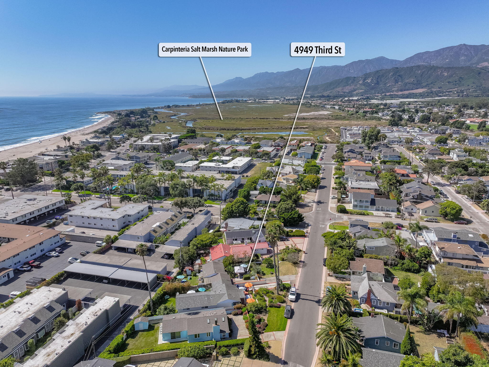 4949 3rd Street Carpinteria, CA 93013 - Photo 3 of 18 Aerial View Towards Santa Barbara