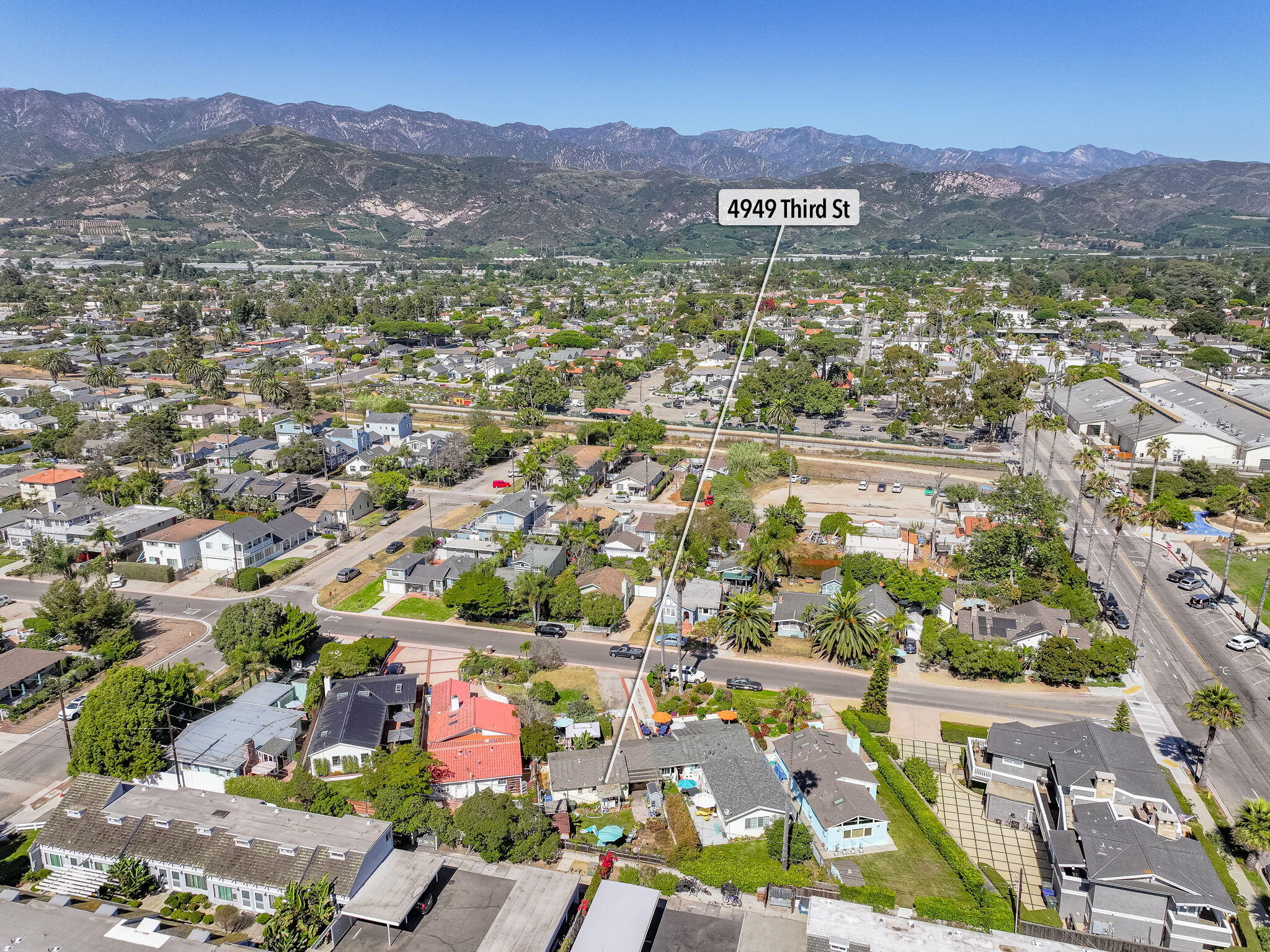 4949 3rd Street Carpinteria, CA 93013 - Photo 4 of 18 Aerial View Towards Mountains