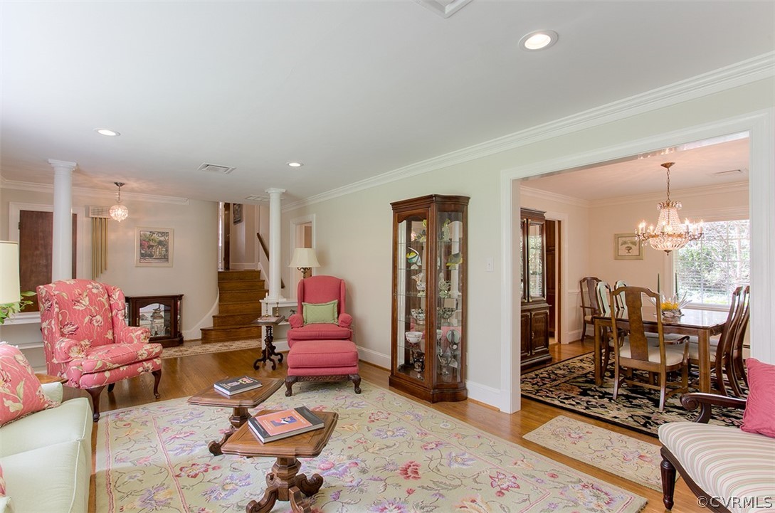 4036 Sherbrook Road Richmond, VA 23235 - Photo 6 of 41 Living room flows nicely to nearby dining room for