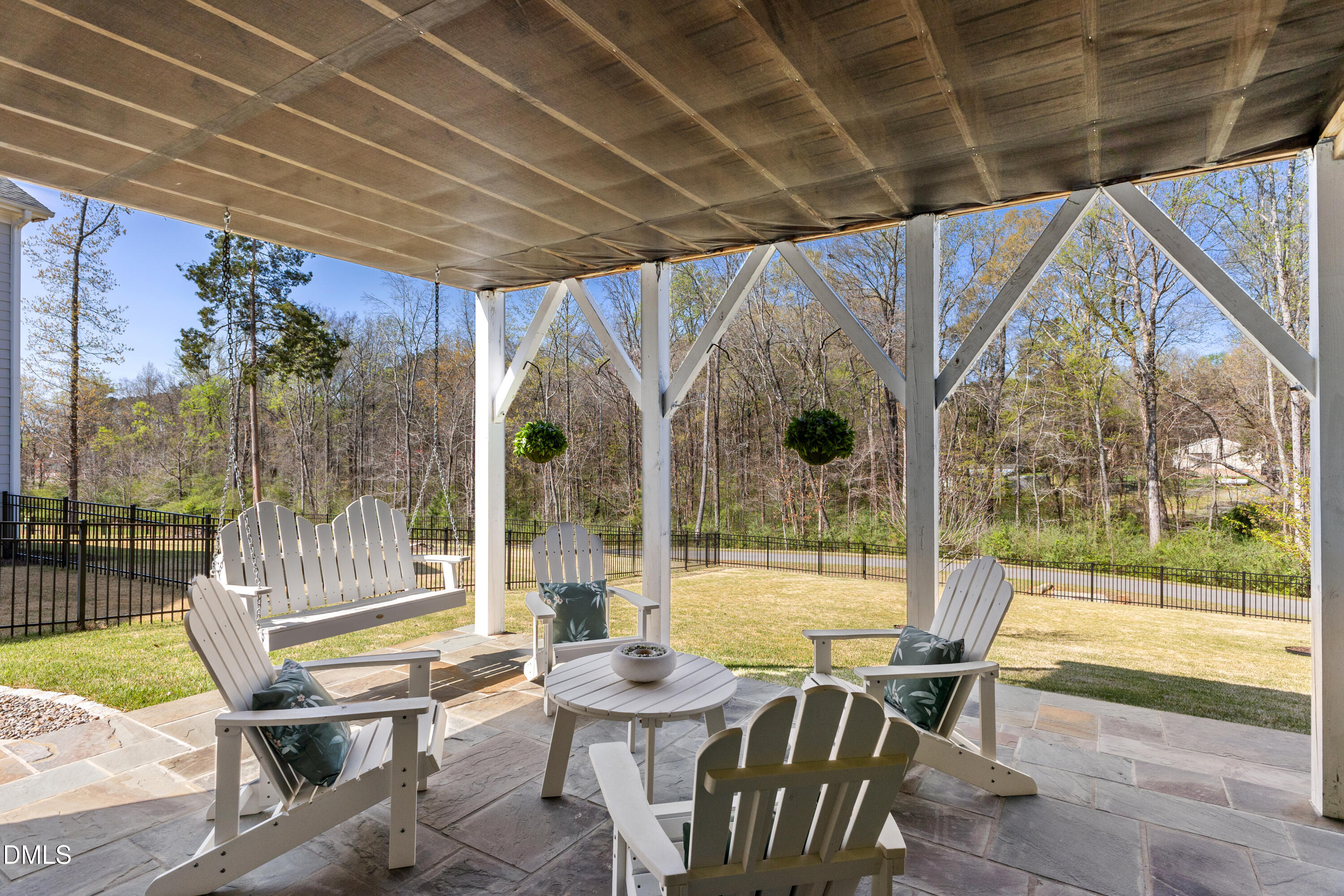 75 Cottage Way Pittsboro, NC 27312 - Photo 42 of 68 a view of a patio with a table chairs and garden