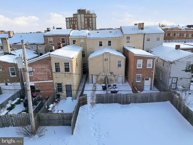 a view of a building from a balcony