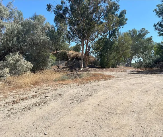 a view of a yard with a tree