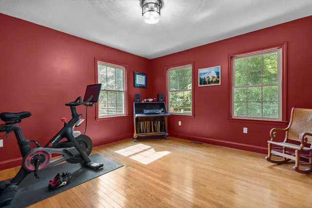 a livingroom with furniture and a window
