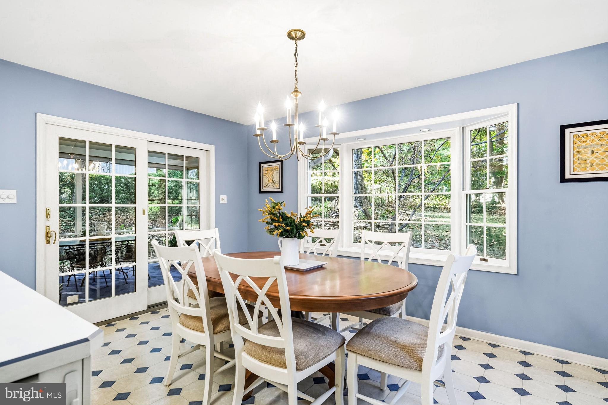 305 Gulph Hills Road Wayne, PA 19087 - Photo 13 of 49 Eat in Kitchen- view to sun porch