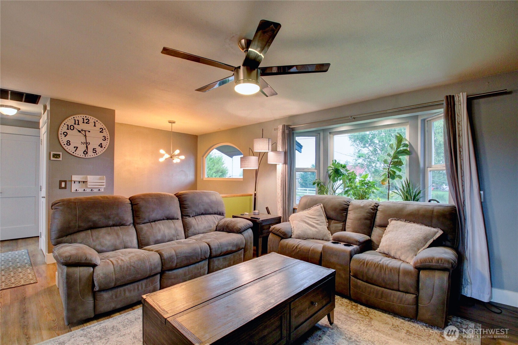 13168 Avon Allen Road Mount Vernon, WA 98273 - Photo 6 of 34 a living room with furniture a ceiling fan and a window