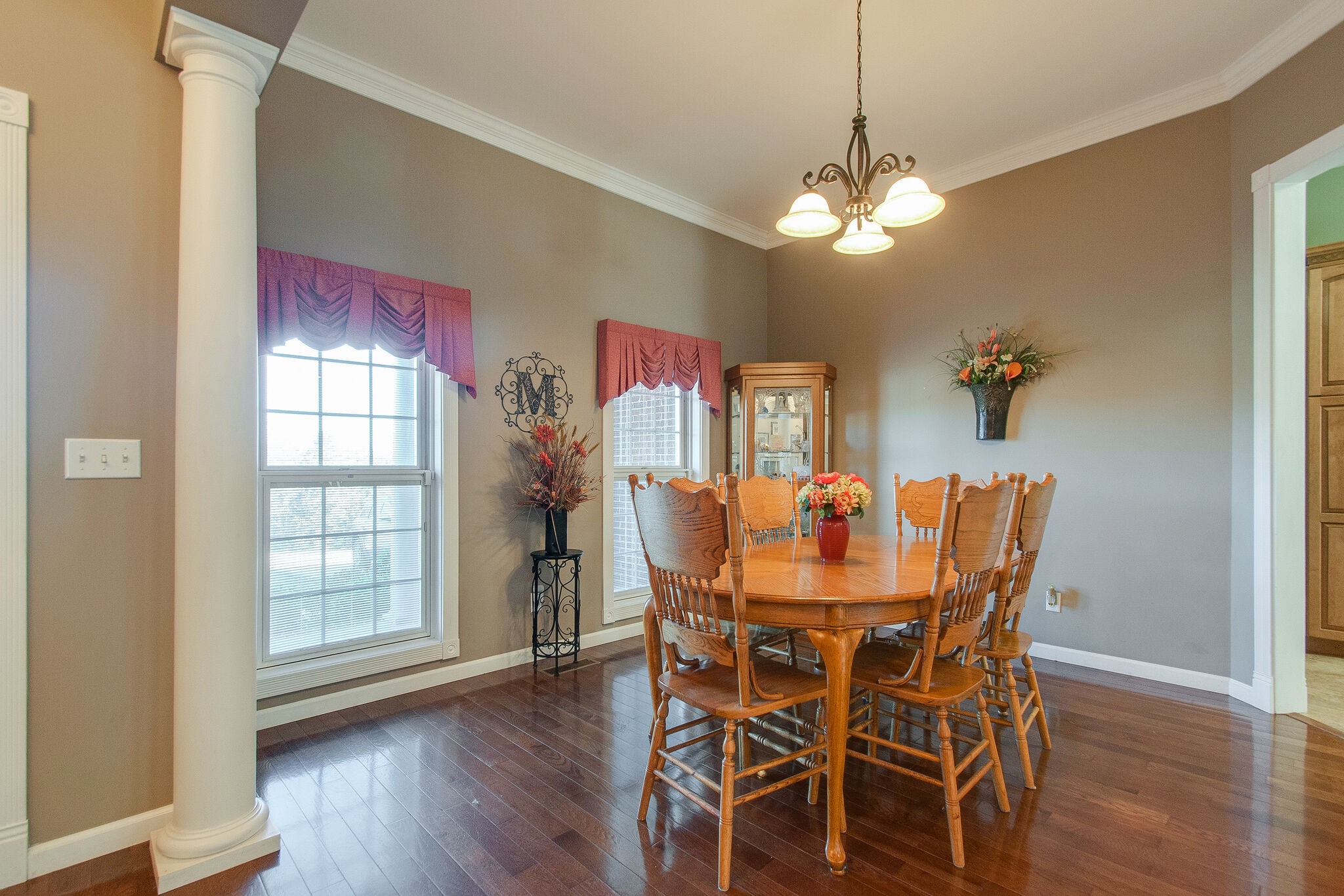 1230 Grindstone Hollow Road Dickson, TN 37055 - Photo 6 of 50 a view of a dining room with furniture wooden floor and chandelier