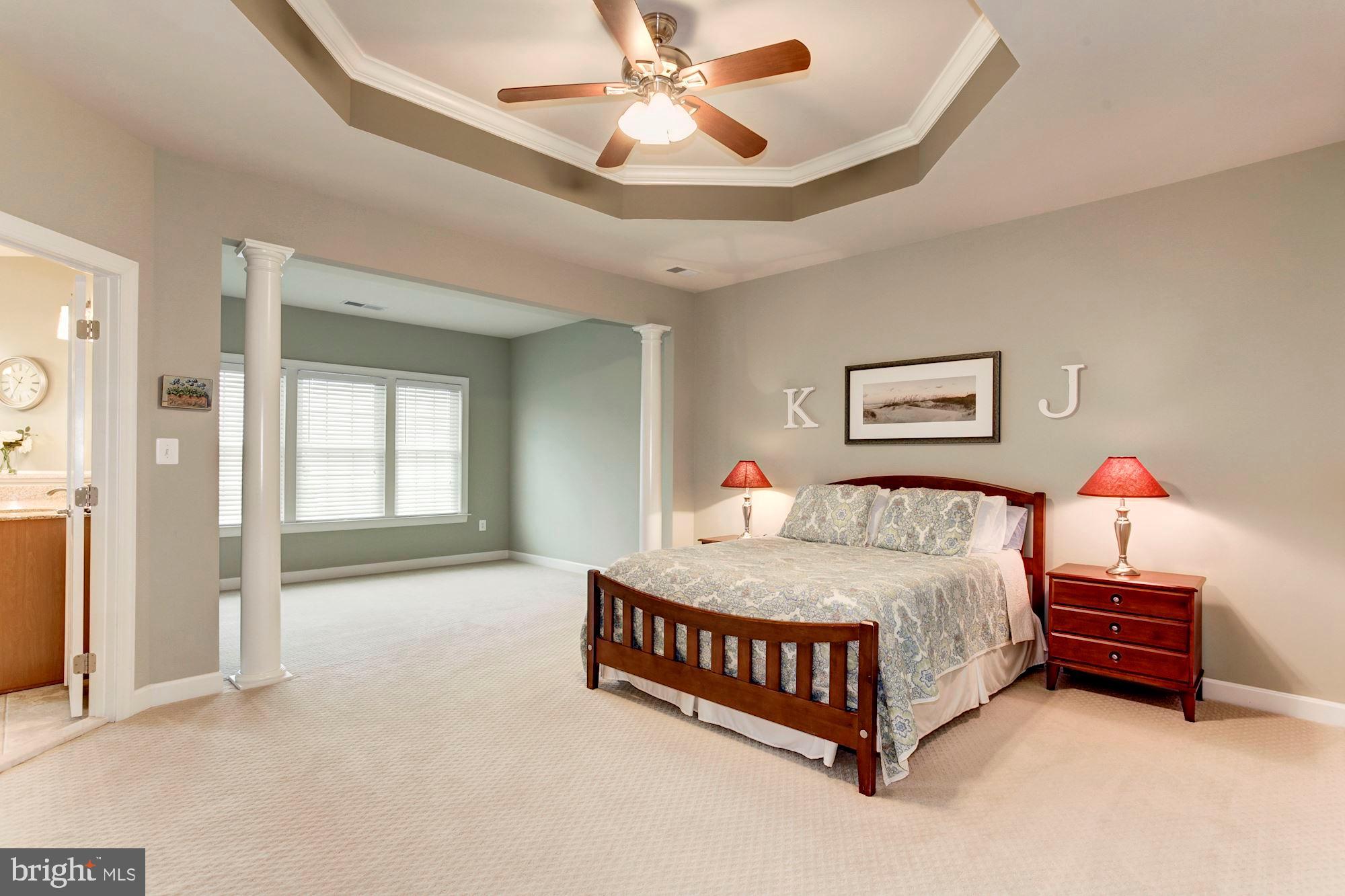 24960 Castleton Drive Chantilly, VA 20152 - Photo 23 of 44 a bedroom with a bed and a chandelier