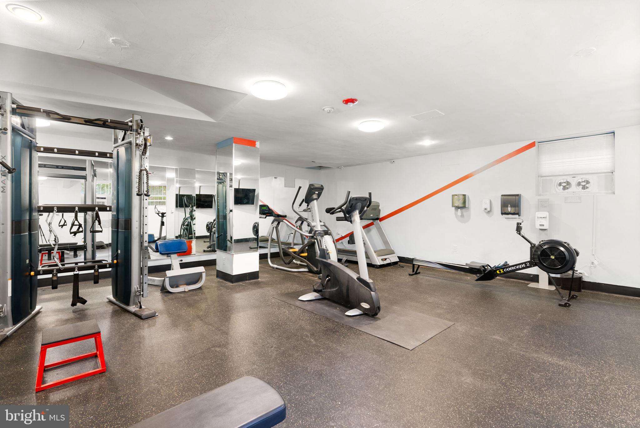 2500 Q Street Northwest, Unit 524 Washington, DC 20007 - Photo 36 of 50 a view of a room with gym equipment