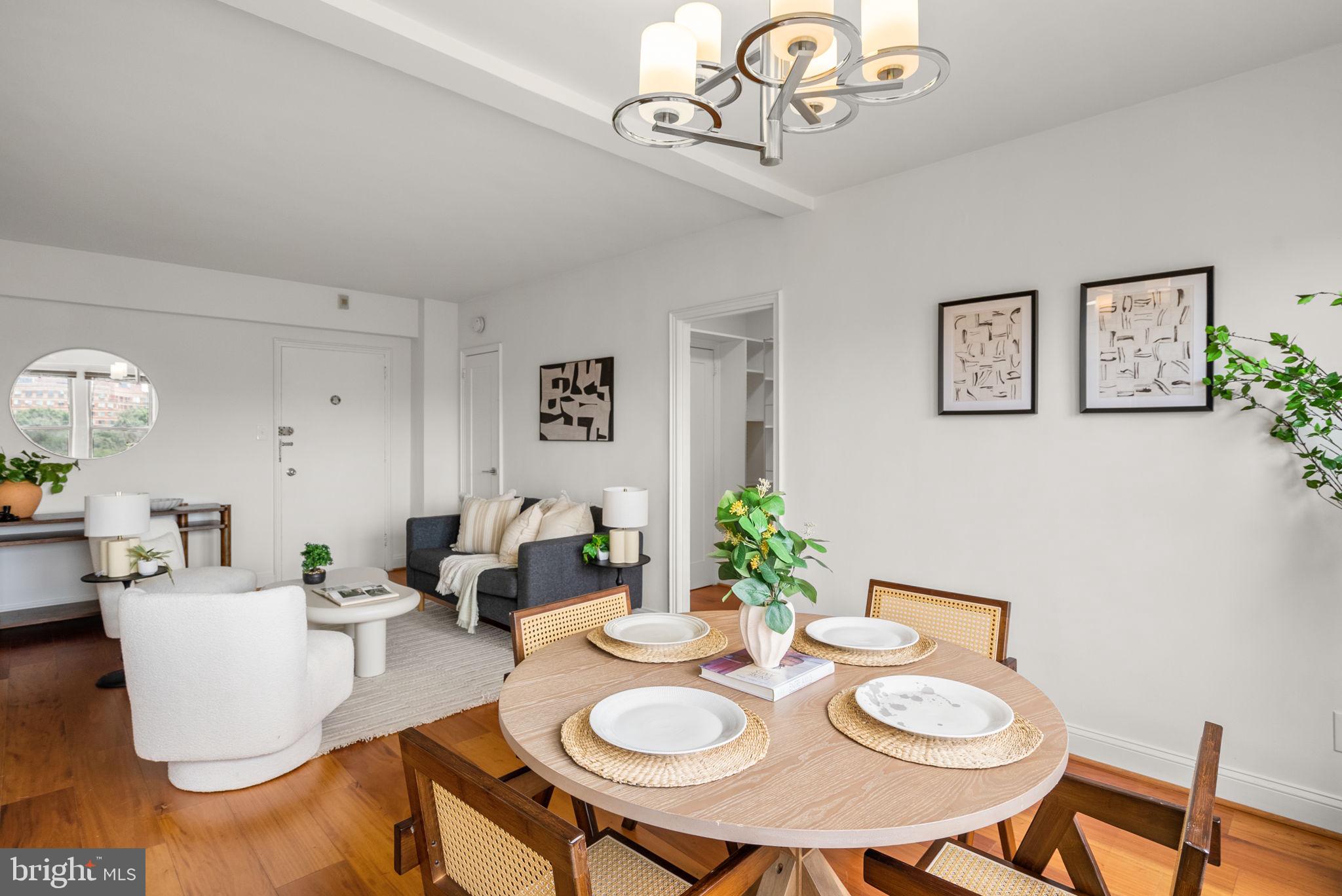2500 Q Street Northwest, Unit 524 Washington, DC 20007 - Photo 4 of 50 a view of a dining room with furniture