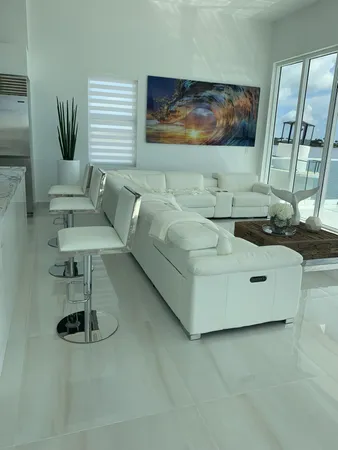 a view of staircase with white walls