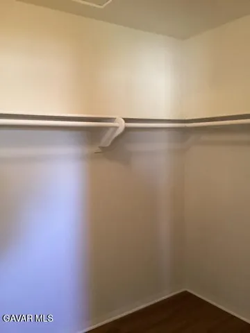 a view of small space with racks on the wall