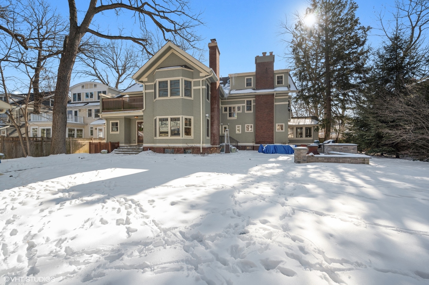 412 Central Avenue Wilmette, IL 60091 - Photo 60 of 69 a view of a building with a snow in the yard