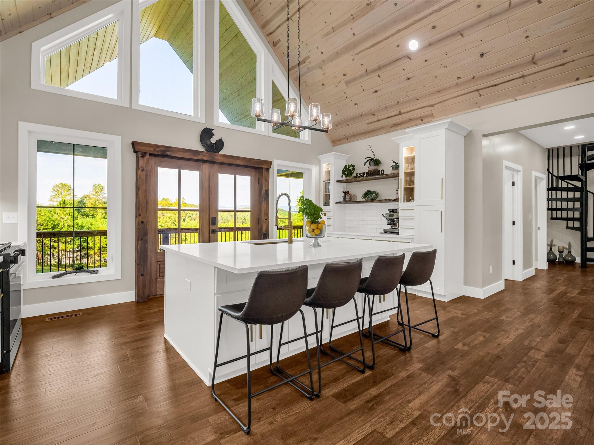 110 Geebees Way Mill Spring, NC 28756 - Photo 14 of 48 a view of a dining room with furniture window and wooden floor