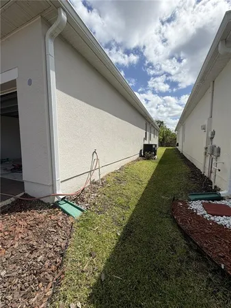 a backyard of a house