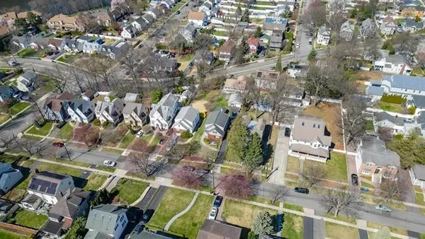 an aerial view of a city