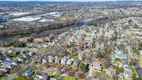an aerial view of a city with lots of residential buildings