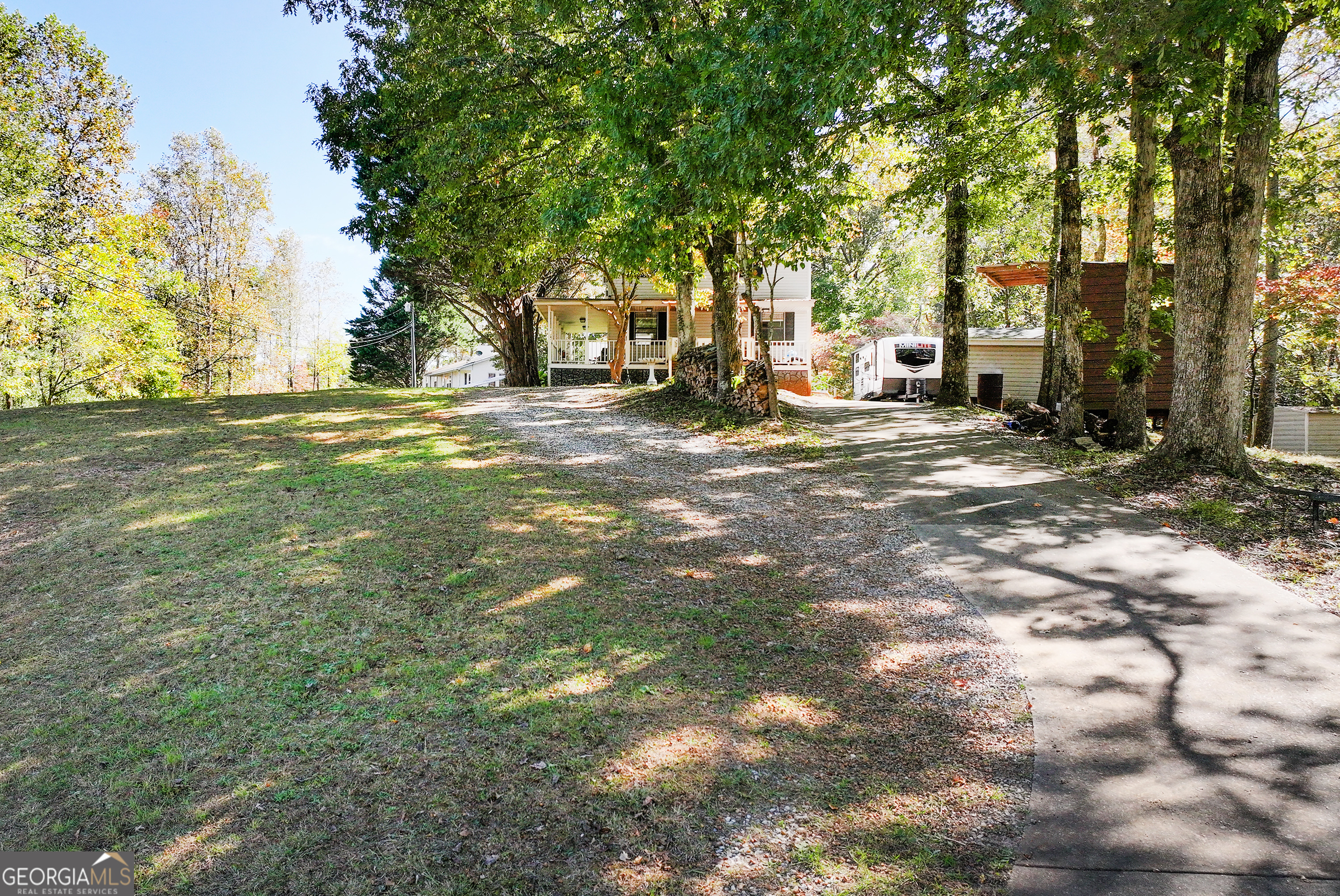 373 Jennys Cove Road Cleveland, GA 30528 - Photo 39 of 44 a view of road with large trees