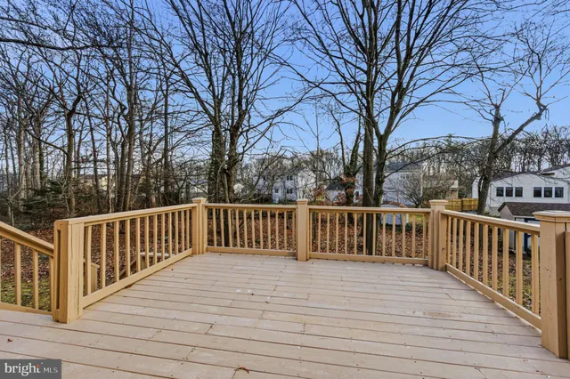 a view of deck with trees