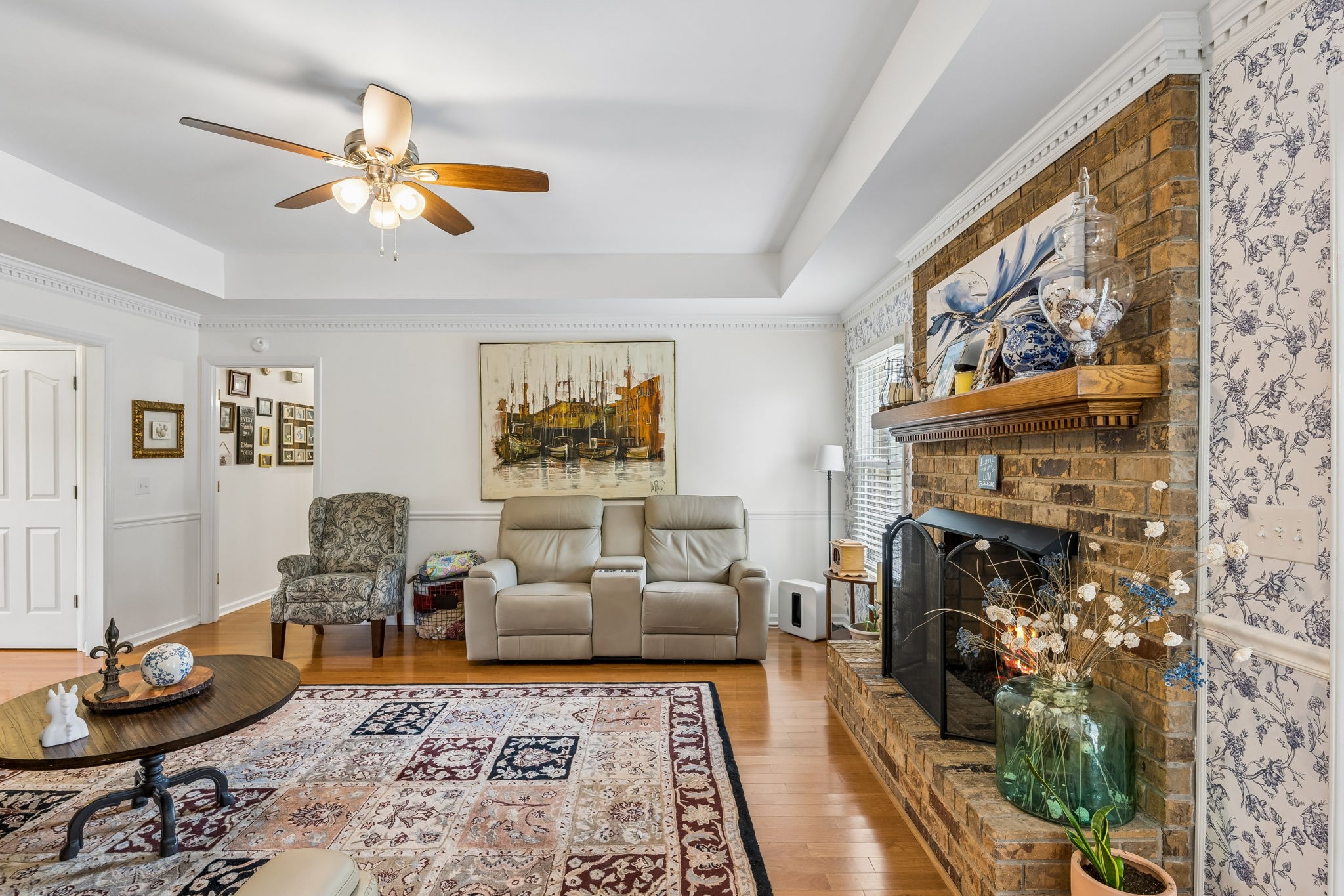 2104 Red Mile Road Murfreesboro, TN 37127 - Photo 9 of 28 a living room with furniture and a fireplace