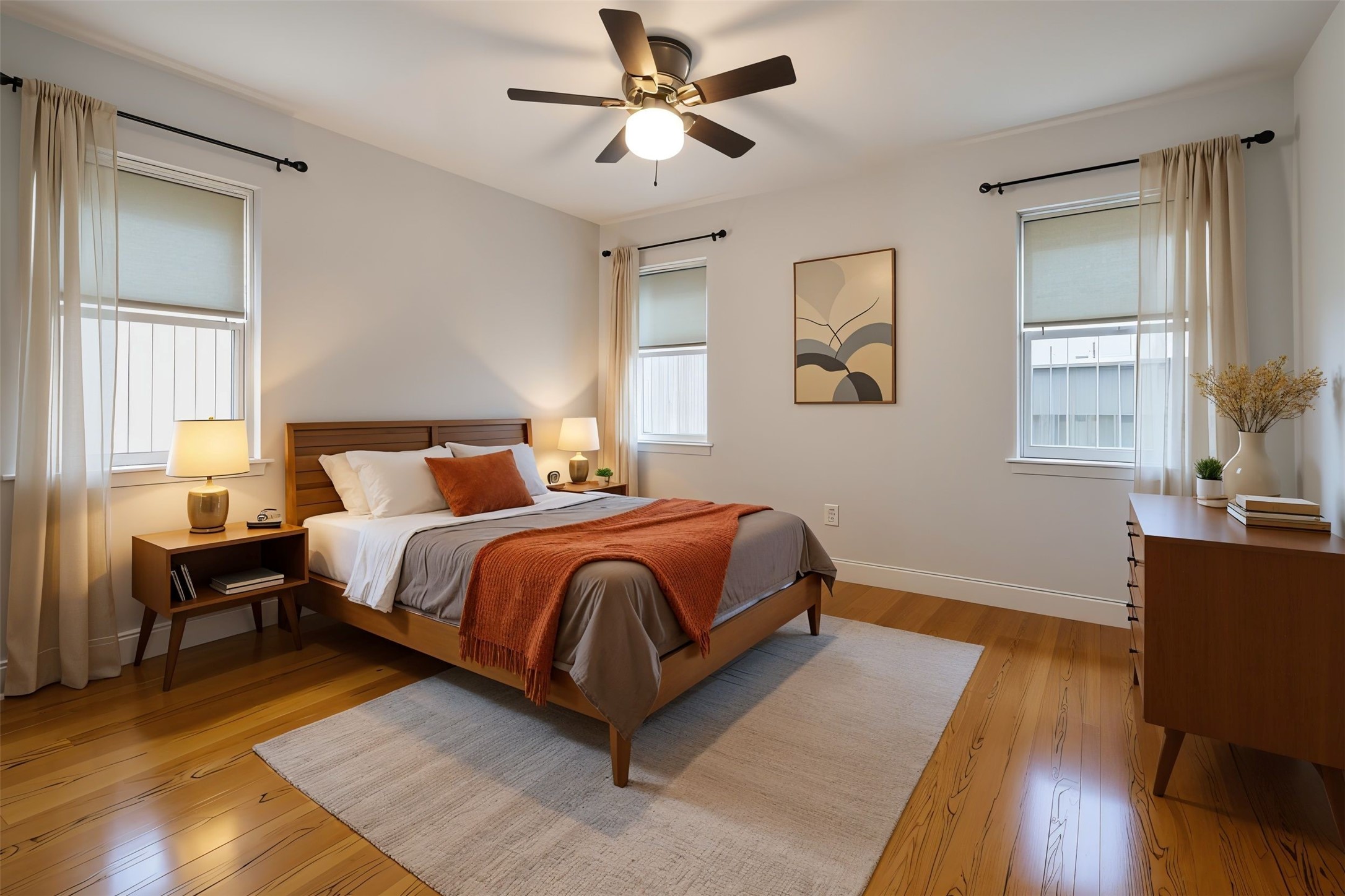 8911 Blankenship Drive Houston, TX 77080 - Photo 15 of 21 Rendering of Primary Bedroom w/ rearranging furniture
