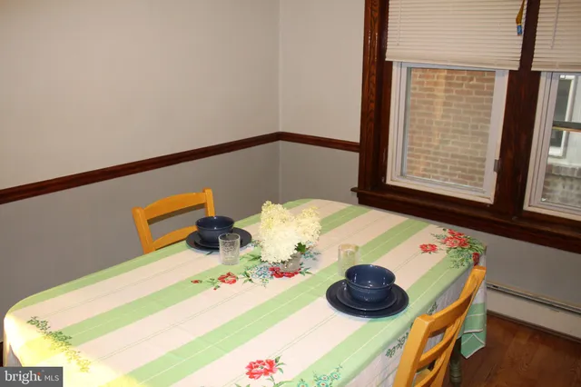 a view of a mirror on a dresser