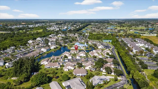 an aerial view of multiple house