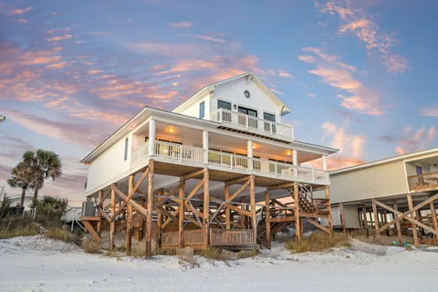 a view of ocean from a balcony