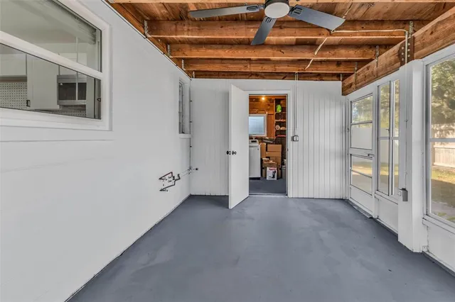 a view of a room with an empty space