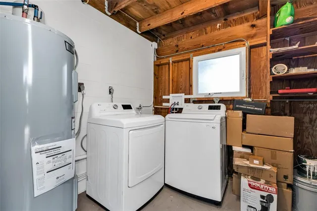 a room with storage and utility