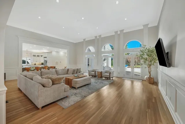 a view of a door and a window