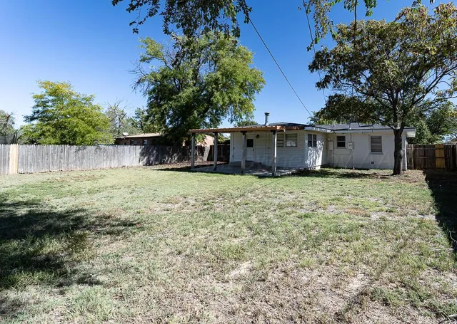 a backyard of a house
