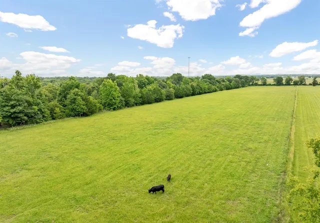a view of a lake and a yard