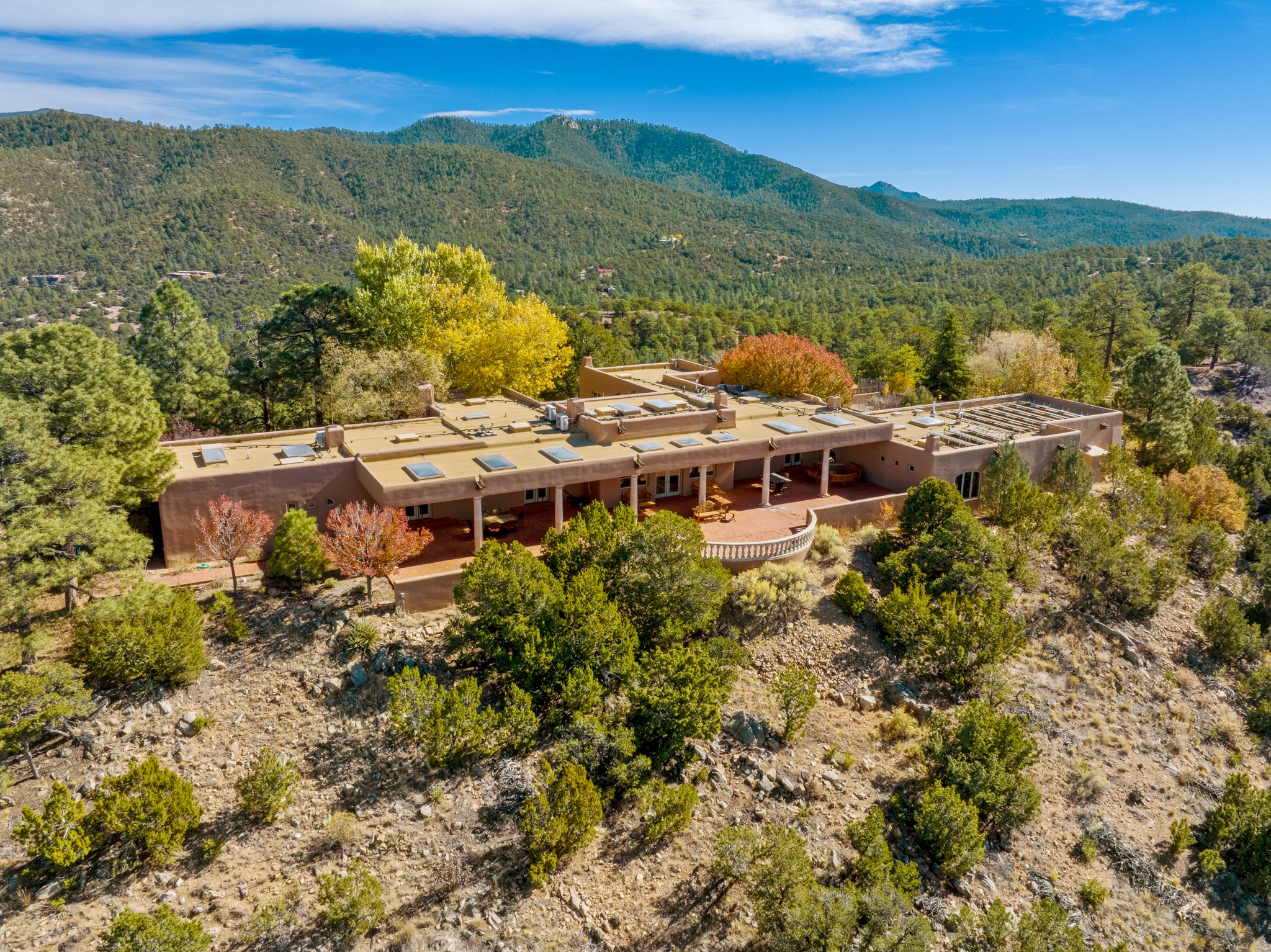 243 Double Arrow Road Santa Fe, NM 87505 - Photo 41 of 43 Aerial View of Home