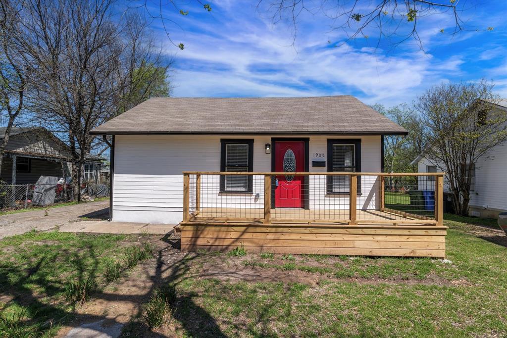 a house with trees in front of it