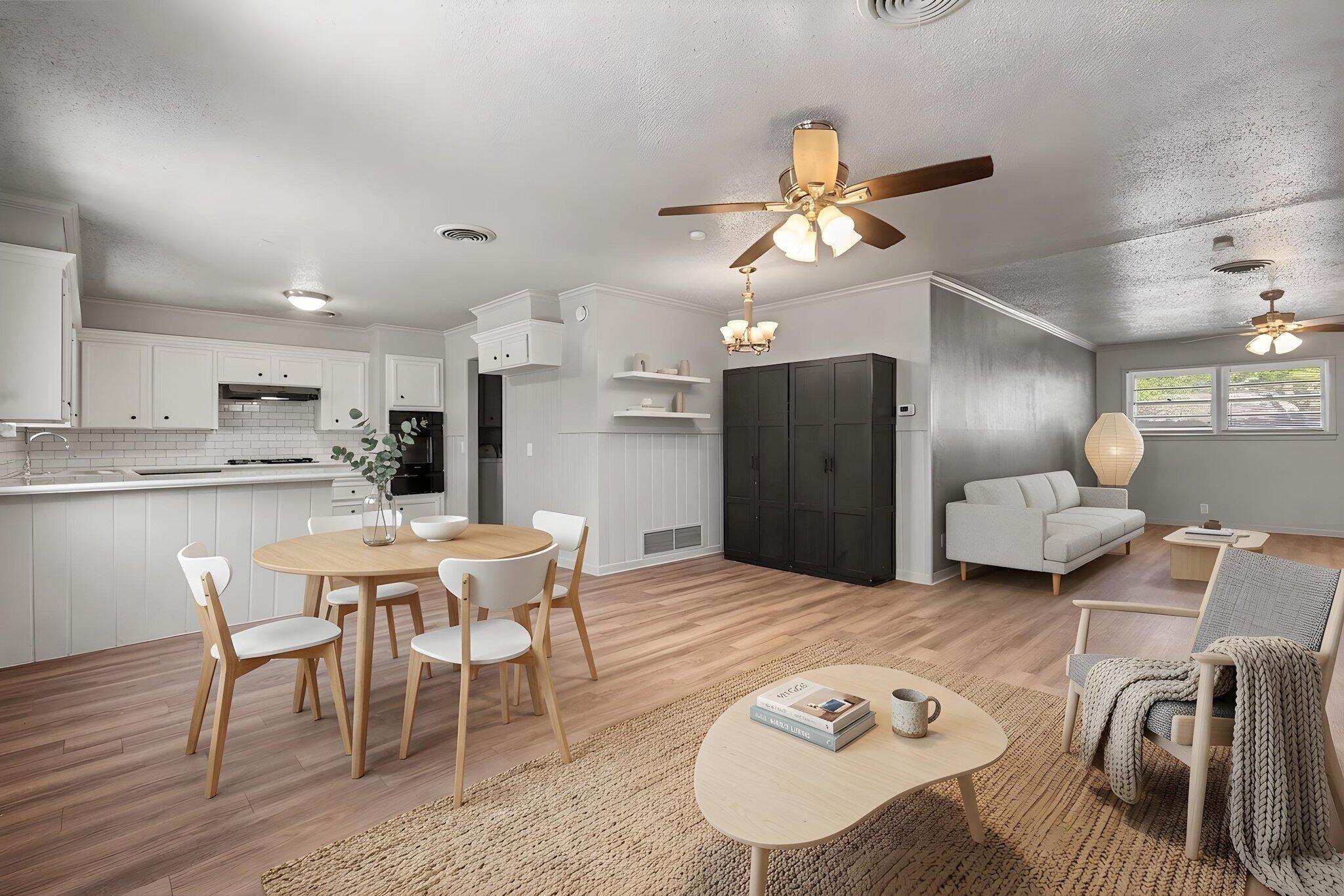 2319 53rd Street Lubbock, TX 79412 - Photo 5 of 20 a view of a dining room with furniture and wooden floor