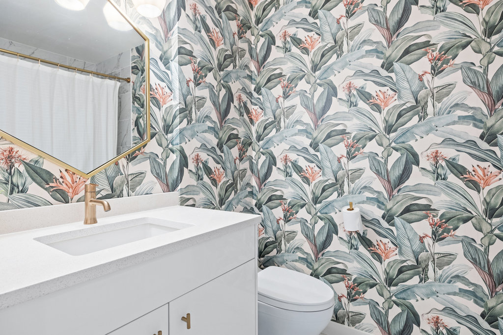 4618 Trail Crest Circle Austin, TX 78735 - Photo 33 of 40 a bathroom with a sink and mirror with toilet