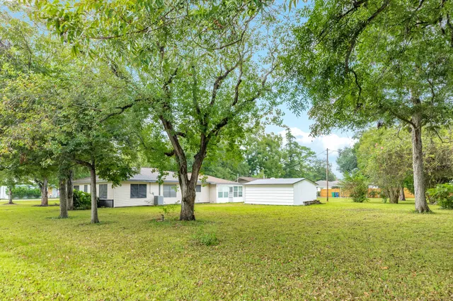 a view of a tree in front of a house