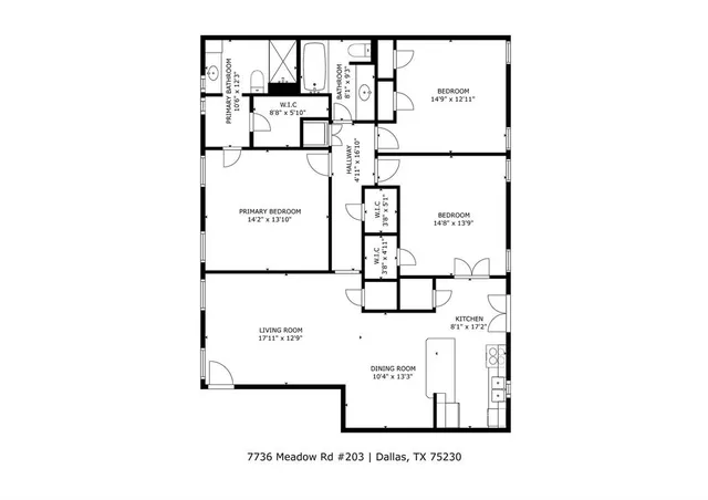$2,150 | 7736 Meadow Road, Unit 203, Dallas, TX 75230