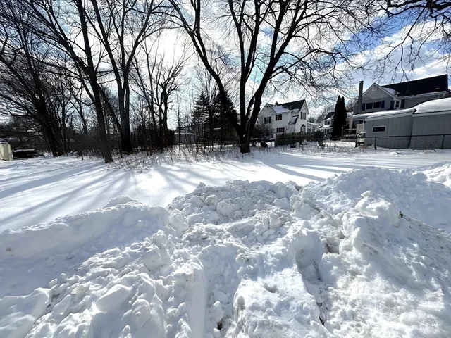 a view of road with trees