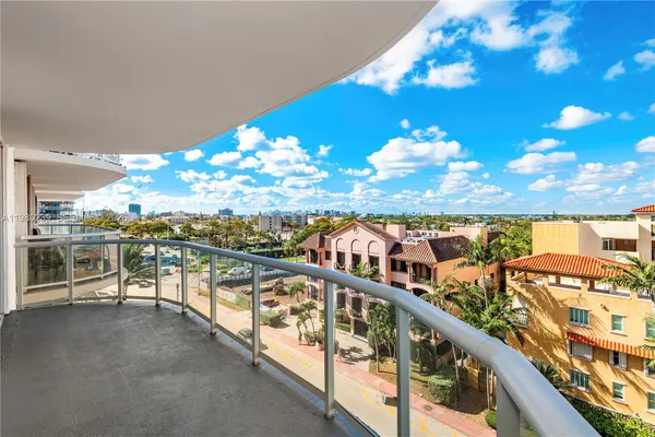 a view of a balcony
